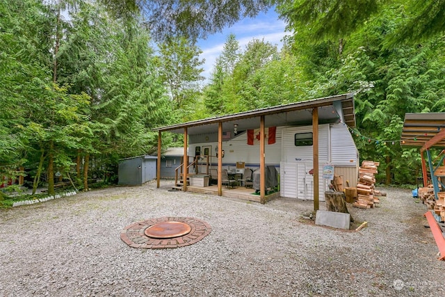 1056 Birch Ln, Sumas, WA 98266 - view of shed featuring a fire pit