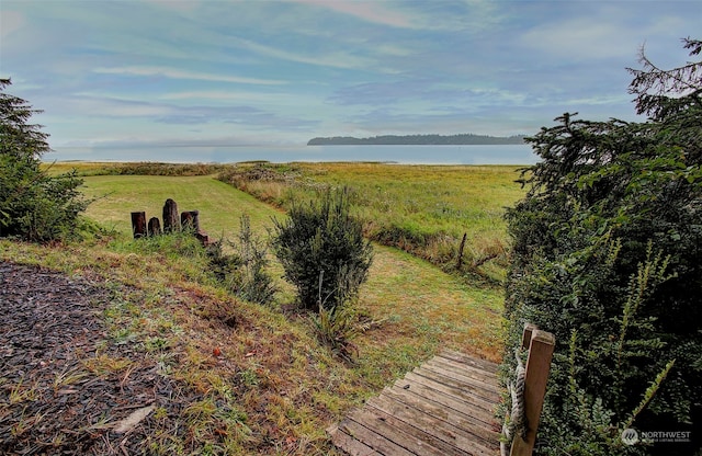 24424 Sandridge Rd, Ocean Park, WA 98640 - view of yard featuring a water view