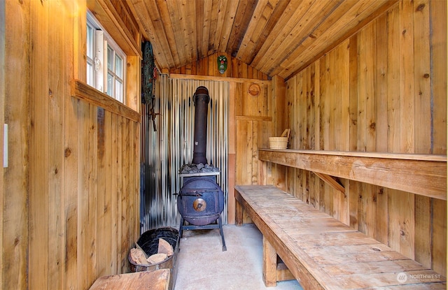 24424 Sandridge Rd, Ocean Park, WA 98640 - relaxing sauna with wood walls and carpet floors