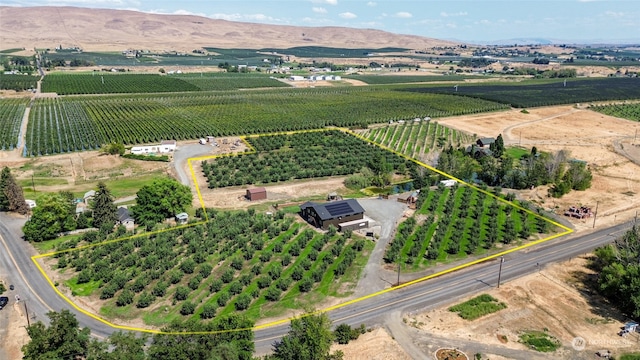 drone / aerial view featuring a rural view