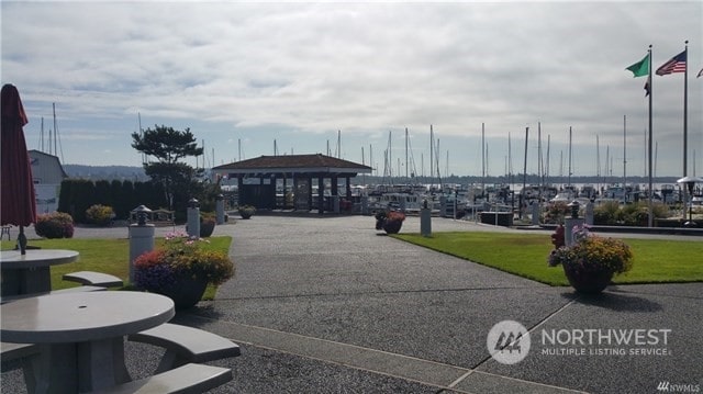 view of property's community with a gazebo