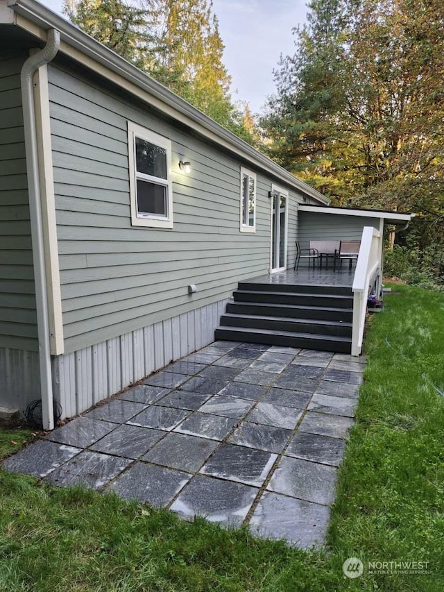 view of patio with a deck