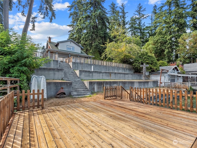 view of wooden terrace