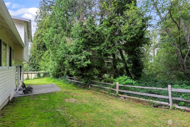 view of yard featuring a patio