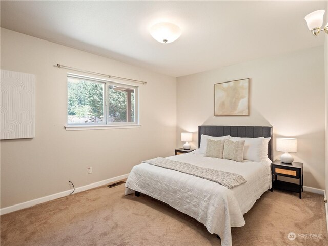 view of carpeted bedroom