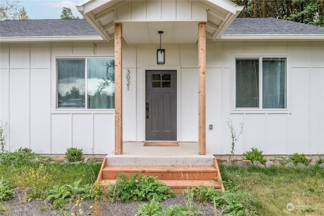 3021 Stella Rd, Longview, WA 98632 - entrance to property featuring board and batten siding and roof with shingles
