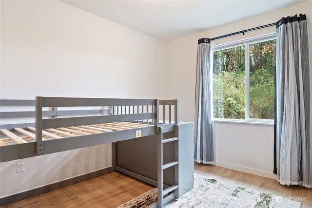 bedroom featuring light hardwood / wood-style floors