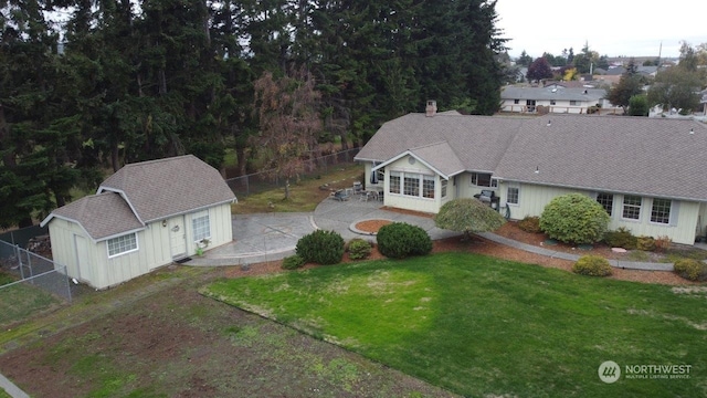 birds eye view of property