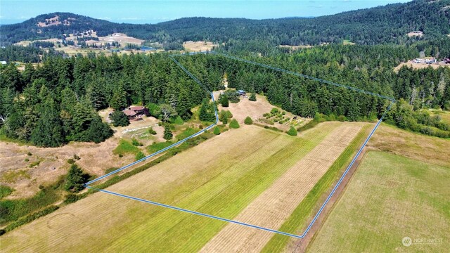 bird's eye view featuring a rural view