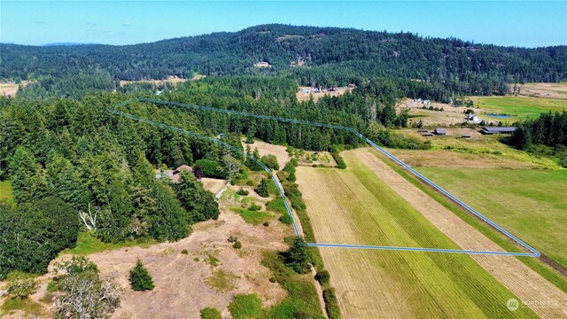 aerial view with a rural view