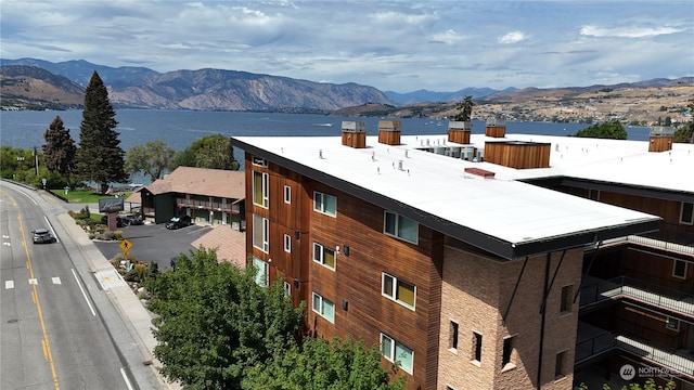 exterior space with a mountain view