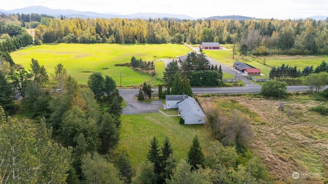 bird's eye view featuring a mountain view