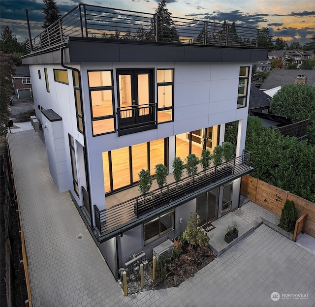 exterior space with a balcony