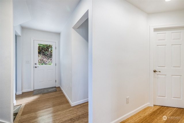 entryway featuring light hardwood / wood-style floors