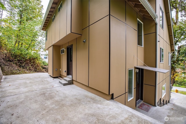 view of home's exterior featuring a patio area