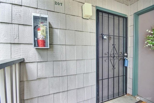 view of doorway to property