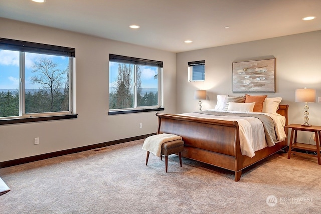 view of carpeted bedroom