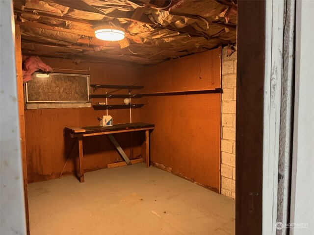 view of basement