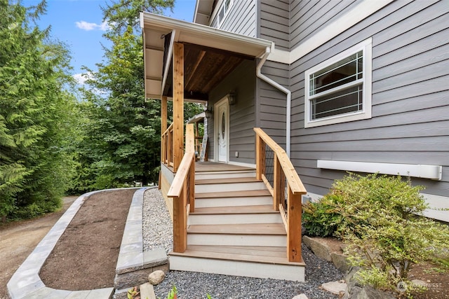 view of doorway to property