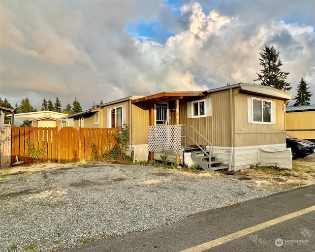 view of manufactured / mobile home