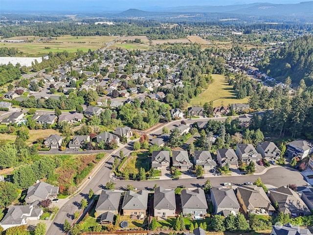 drone / aerial view with a residential view