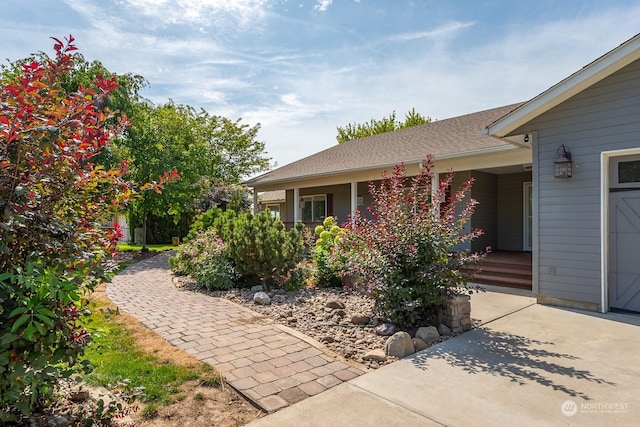 exterior space with covered porch