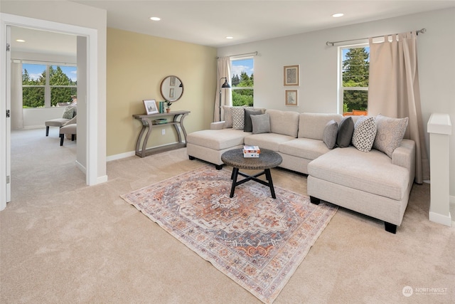 view of carpeted living room