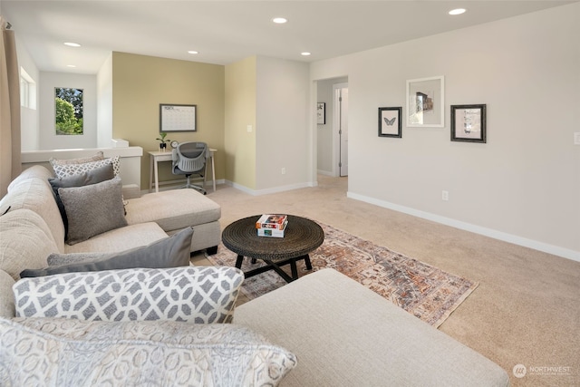 view of carpeted living room