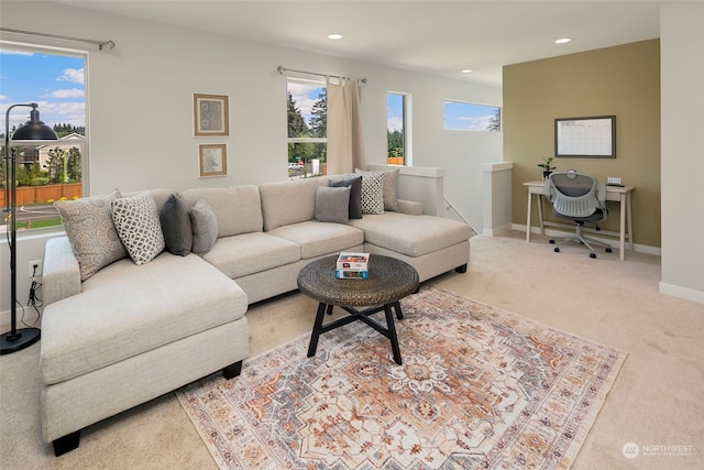 view of carpeted living room