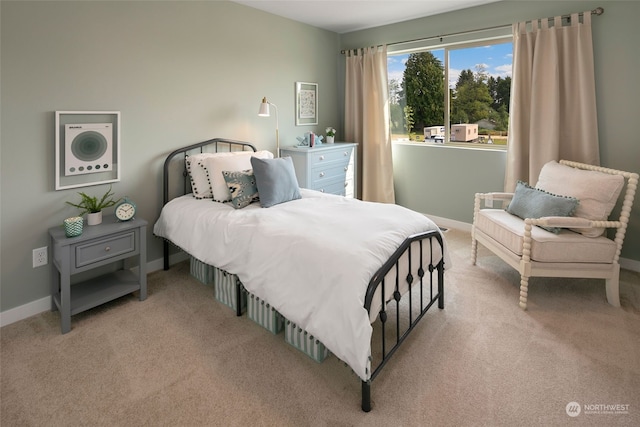 view of carpeted bedroom