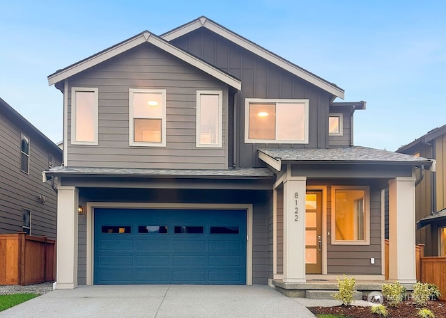 view of front of home featuring a garage