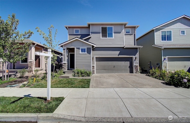 view of front of house featuring a garage