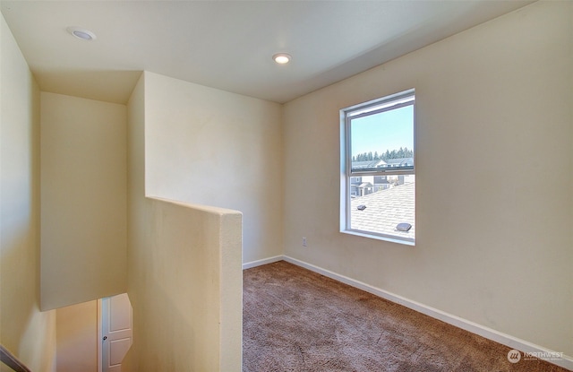 view of carpeted empty room