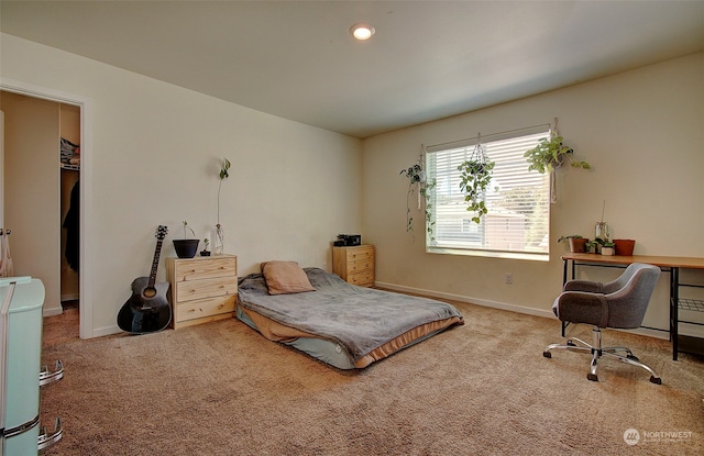 view of carpeted bedroom