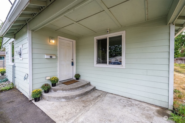 view of doorway to property