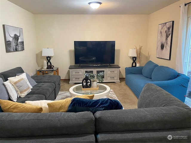 11714 9th Avenue Ct E, Tacoma, WA 98445 - living room featuring light colored carpet and baseboards