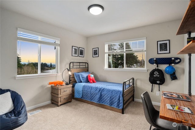 view of carpeted bedroom