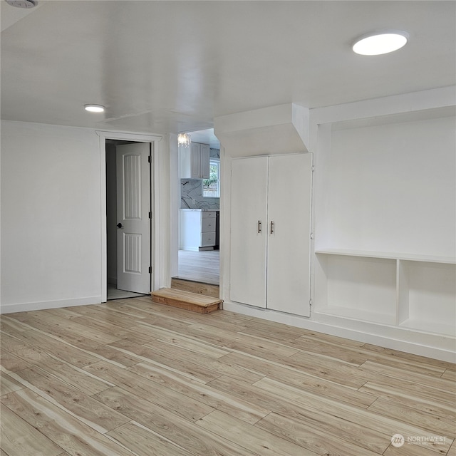 interior space featuring light hardwood / wood-style floors