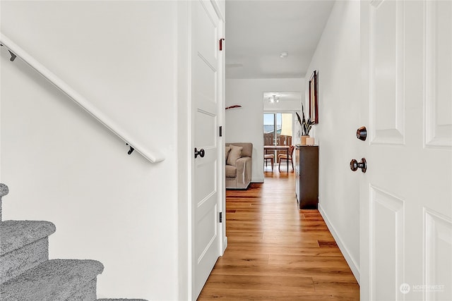 interior space with hardwood / wood-style flooring