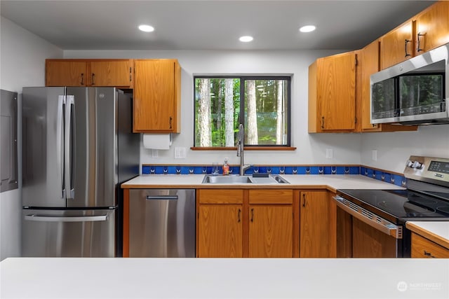 kitchen with sink and stainless steel appliances