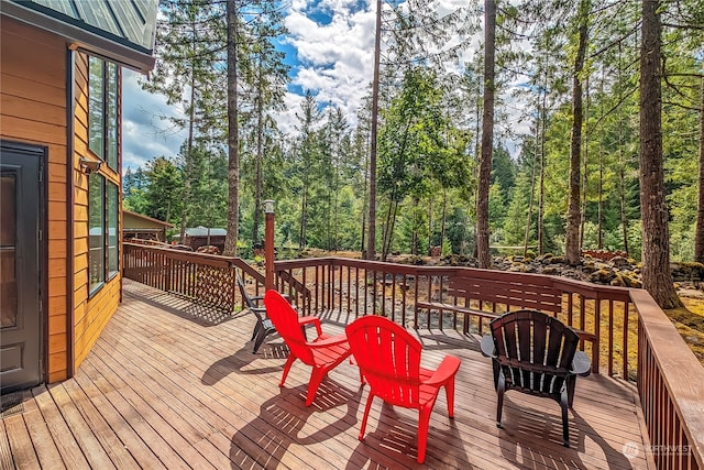 view of wooden deck