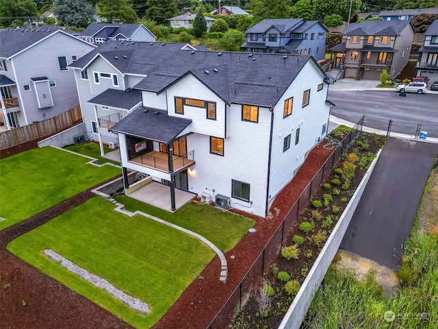 aerial view featuring a residential view