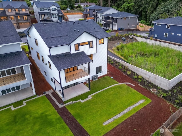 drone / aerial view featuring a residential view