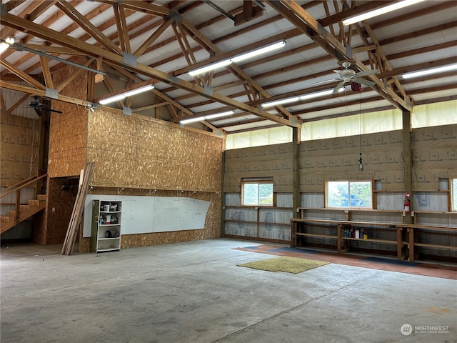 1411 300th Pl, Ocean Park, WA 98640 - garage featuring ceiling fan
