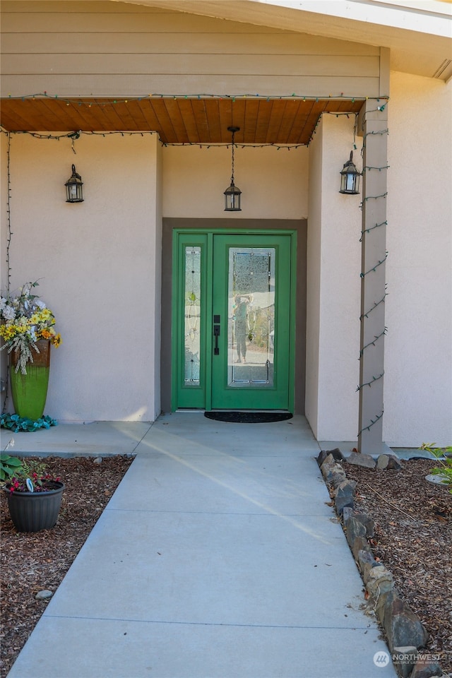 view of doorway to property