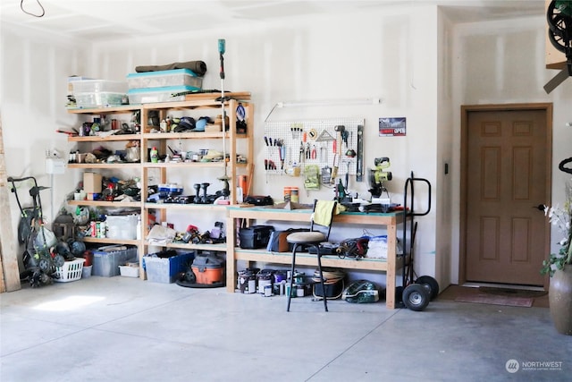 view of storage room