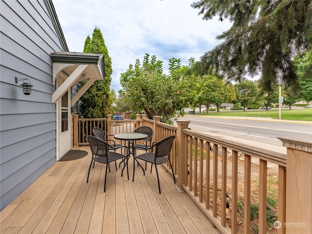 view of wooden deck