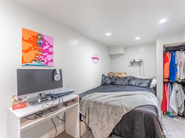 view of carpeted bedroom