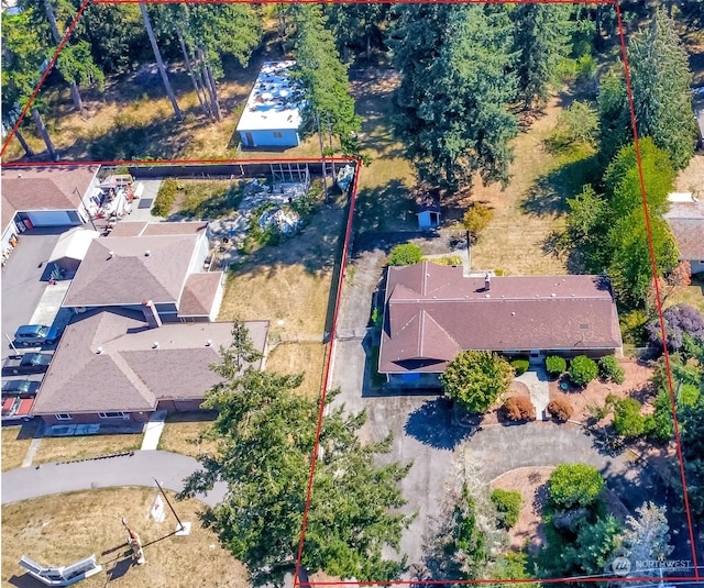 birds eye view of property