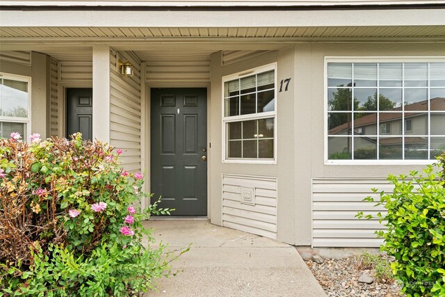 view of doorway to property